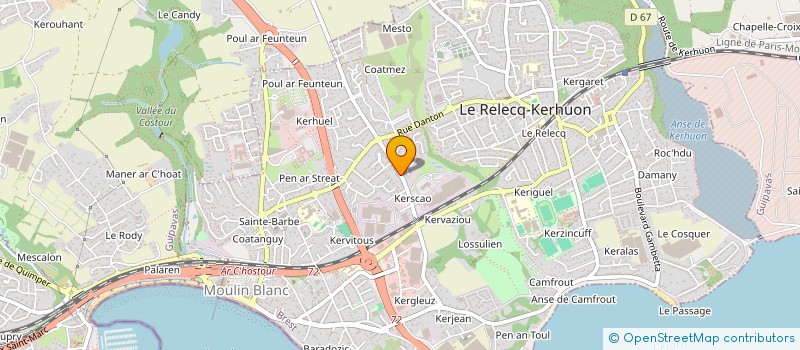 localisation de l'entreprise MONSIEUR ELPHEGE MBEMBA à LE RELECQ-KERHUON