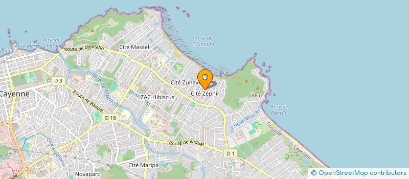 localisation de l'entreprise MONSIEUR ELROY TRELLIS  CAYENNE