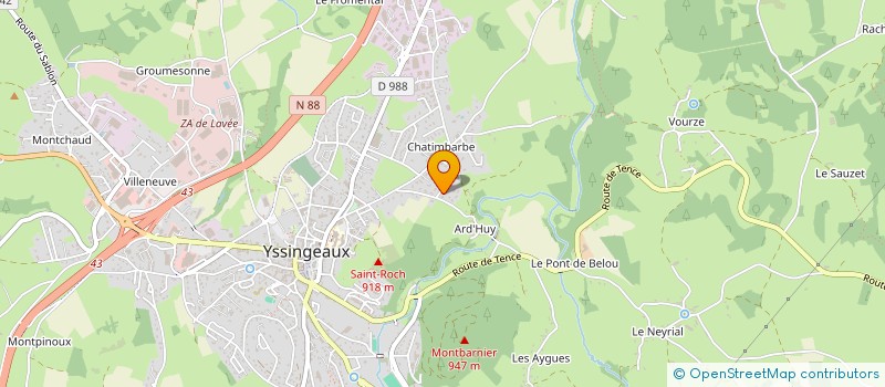 localisation de l'entreprise MONSIEUR ELVEDIN JAGANJAC  YSSINGEAUX