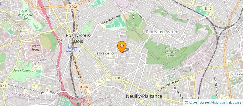 localisation de l'entreprise MONSIEUR ELVIS GNEKPIE à ROSNY-SOUS-BOIS