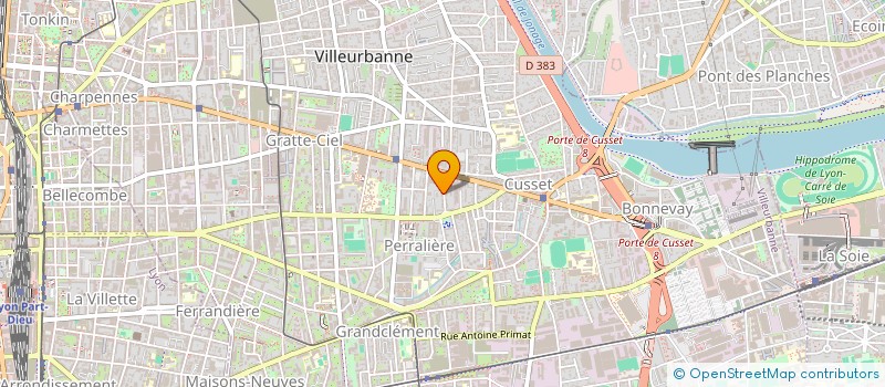 localisation de l'entreprise MONSIEUR ELVIS POKA PUEMI  VILLEURBANNE