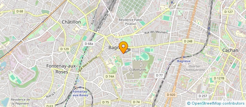 localisation de l'entreprise MONSIEUR ELYES BOUTADJINE à BAGNEUX