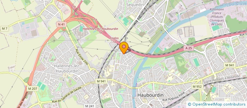 localisation de l'entreprise MONSIEUR EMBOMBO BULOBA  HAUBOURDIN