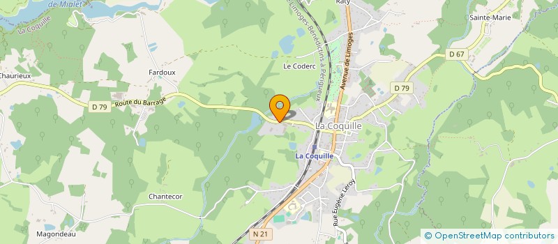 localisation de l'entreprise MONSIEUR EMERIC BOUCHER  LA COQUILLE