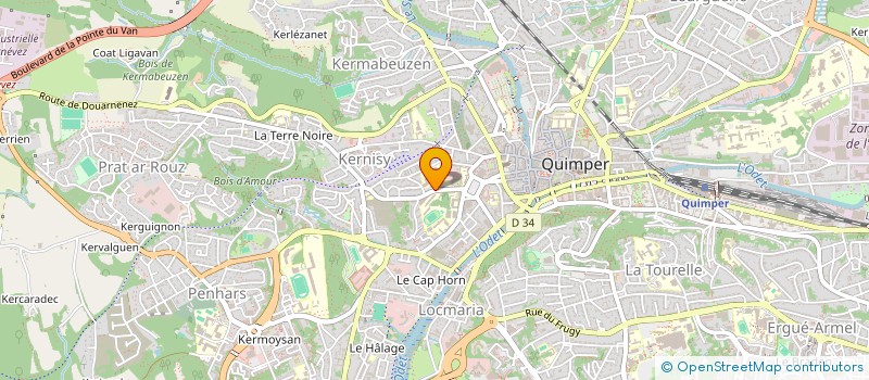 localisation de l'entreprise MONSIEUR EMERIQUE DOUSSIN  QUIMPER