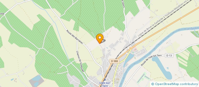 localisation de l'entreprise MONSIEUR EMILE BALDET à LISLE-SUR-TARN