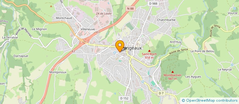 localisation de l'entreprise MONSIEUR EMILE BRUYERE  YSSINGEAUX