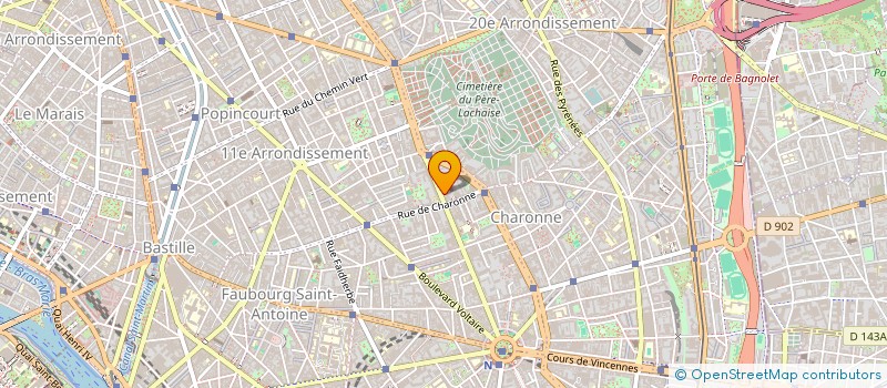 localisation de l'entreprise MONSIEUR EMILE DESVALLEES  PARIS