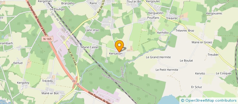 localisation de l'entreprise MONSIEUR EMILE KERSUZAN  LANDAUL