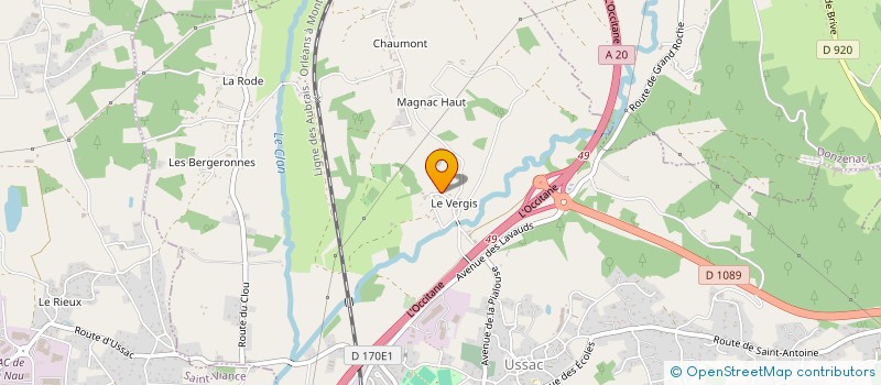 localisation de l'entreprise MONSIEUR EMILE MACHEMIE  USSAC