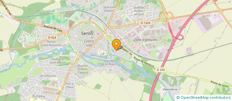 localisation de l'entreprise MONSIEUR EMILE MELINET  SENLIS