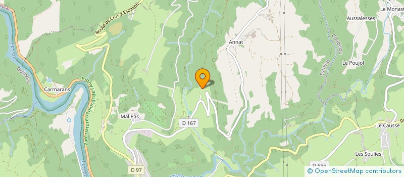 localisation de l'entreprise MONSIEUR EMILE MOLINIER  ESTAING