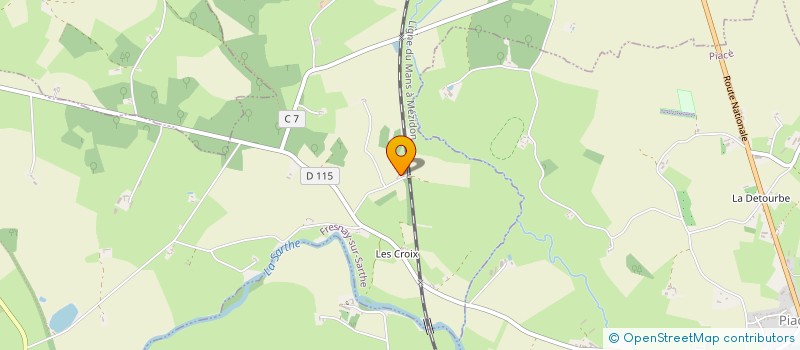 localisation de l'entreprise MONSIEUR EMILE RIVET  FRESNAY-SUR-SARTHE