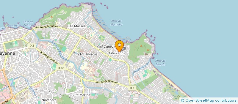 localisation de l'entreprise MONSIEUR EMILE ROTAM  CAYENNE