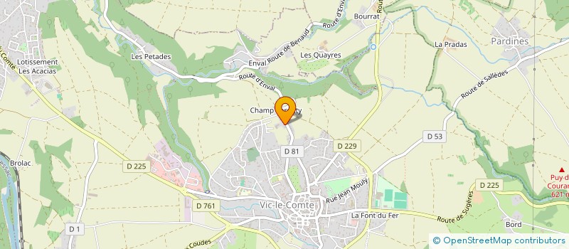 localisation de l'entreprise MONSIEUR EMILE SANCHIS  VIC-LE-COMTE