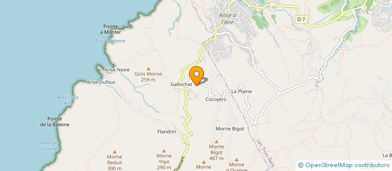 localisation de l'entreprise MONSIEUR EMILE VADELEUX  ANSES D'ARLET