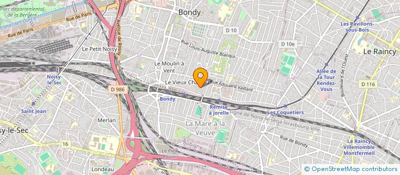 localisation de l'entreprise MONSIEUR EMILIANO DOS REIS DA LUZ  BONDY