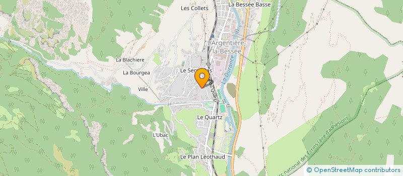 localisation de l'entreprise MONSIEUR EMILIANO TONINELLI à L'ARGENTIERE-LA-BESSEE
