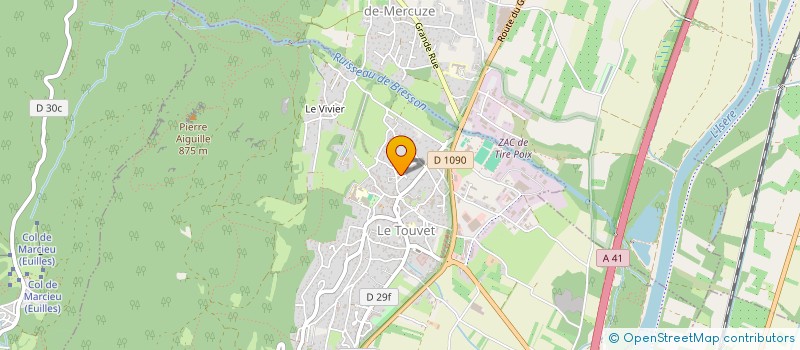 localisation de l'entreprise MONSIEUR EMILIEN BERANGER  LE TOUVET