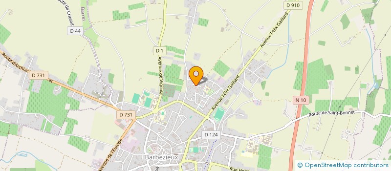 localisation de l'entreprise MONSIEUR EMILIEN BRISSEAU  BARBEZIEUX-SAINT-HILAIRE