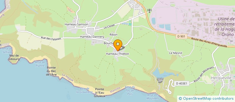 localisation de l'entreprise MONSIEUR EMILIEN LEBRUN  LA HAGUE