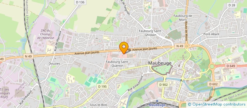 localisation de l'entreprise MONSIEUR EMILIEN LHUSSIEZ  MAUBEUGE