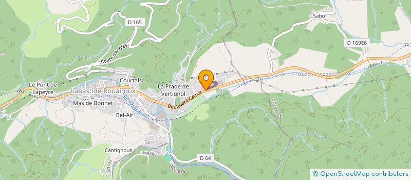 localisation de l'entreprise MONSIEUR EMILIEN MAISONNAVE  LABASTIDE-ROUAIROUX