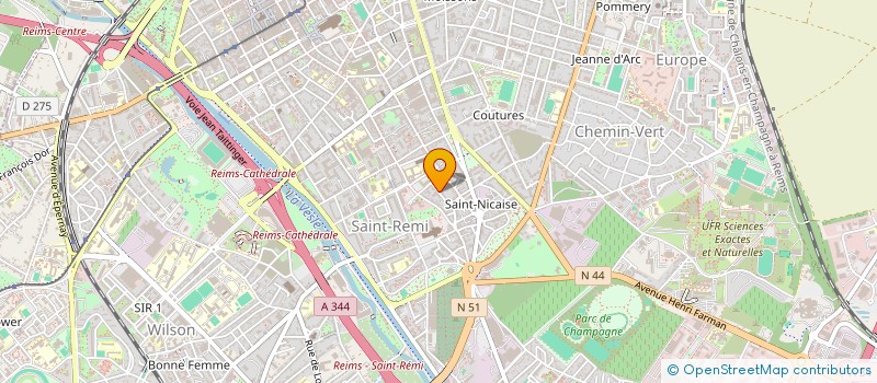 localisation de l'entreprise MONSIEUR EMILIEN MARCHAL  REIMS