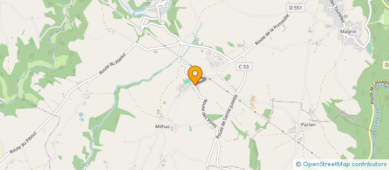 localisation de l'entreprise MONSIEUR EMILIEN SOULIE  CALMONT