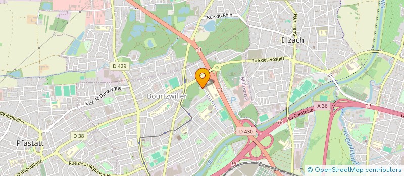 localisation de l'entreprise MONSIEUR EMIN BOUZABIA  MULHOUSE