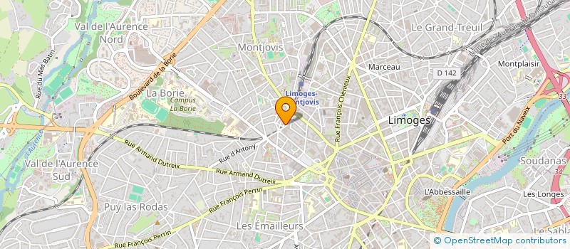 localisation de l'entreprise MONSIEUR EMMANUEL AMBLARD à LIMOGES