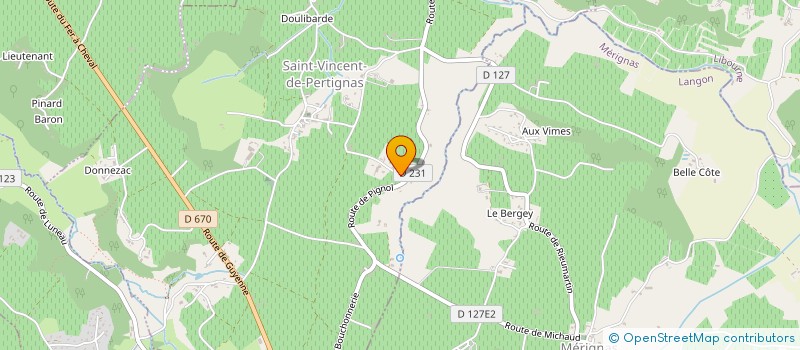 localisation de l'entreprise MONSIEUR EMMANUEL BARADEL  SAINT-VINCENT-DE-PERTIGNAS