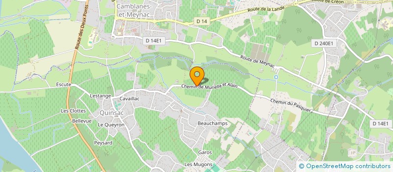 localisation de l'entreprise MONSIEUR EMMANUEL BEIGBEDER  QUINSAC