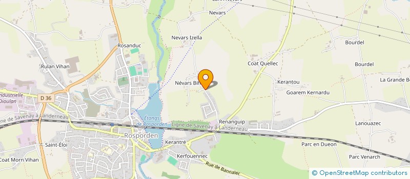 localisation de l'entreprise MONSIEUR EMMANUEL BELIBI  ROSPORDEN