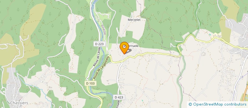 localisation de l'entreprise MONSIEUR EMMANUEL BERTEAUX  VINEZAC