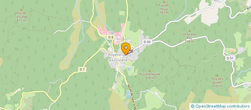 localisation de l'entreprise MONSIEUR EMMANUEL BEURET à ROYERE-DE-VASSIVIERE