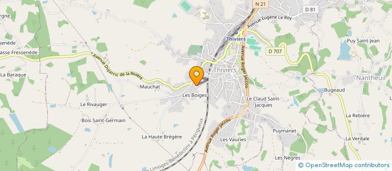 localisation de l'entreprise MONSIEUR EMMANUEL BIZEAU  THIVIERS