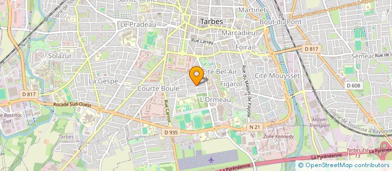 localisation de l'entreprise MONSIEUR EMMANUEL BORDENAVE à TARBES