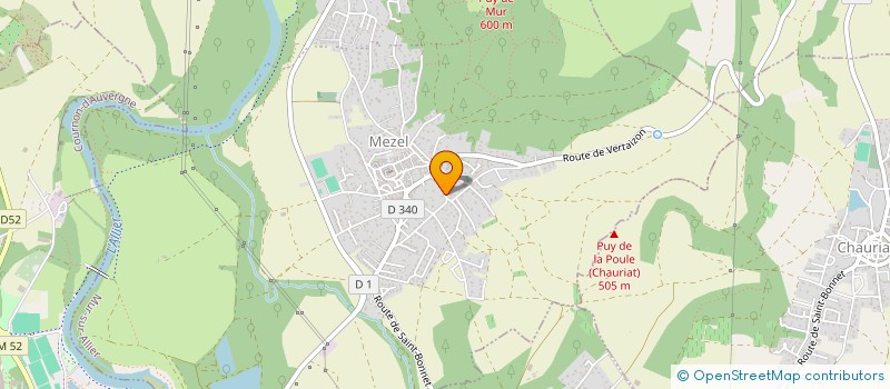 localisation de l'entreprise MONSIEUR EMMANUEL CHEVALIER  MUR-SUR-ALLIER