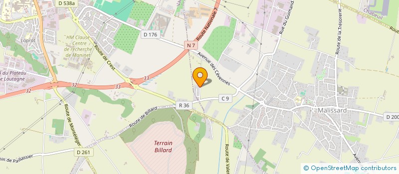 localisation de l'entreprise MONSIEUR EMMANUEL COURTIER  MALISSARD