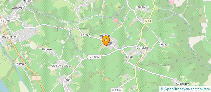 localisation de l'entreprise MONSIEUR EMMANUEL COUSSEL  CARDAN