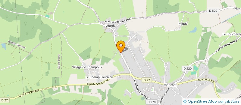 localisation de l'entreprise MONSIEUR EMMANUEL COUTURIER  VENDAT