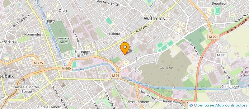 localisation de l'entreprise MONSIEUR EMMANUEL CROHIN  WATTRELOS