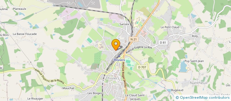 localisation de l'entreprise MONSIEUR EMMANUEL DANA  THIVIERS