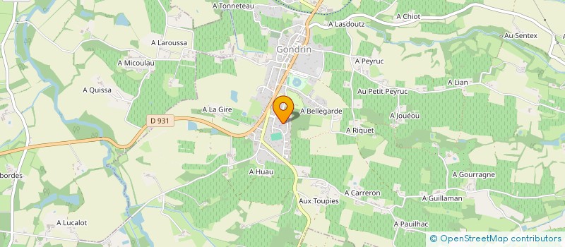 localisation de l'entreprise MONSIEUR EMMANUEL FONTEYNE  GONDRIN