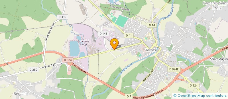 localisation de l'entreprise MONSIEUR EMMANUEL GABARRE  TARTAS