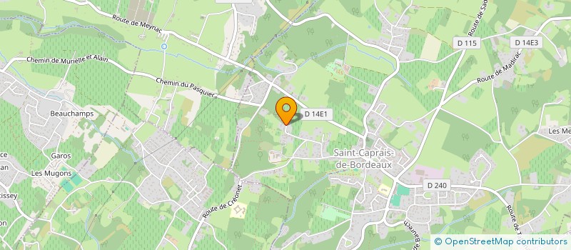 localisation de l'entreprise MONSIEUR EMMANUEL GENDREAU  SAINT-CAPRAIS-DE-BORDEAUX