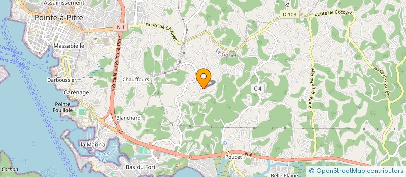 localisation de l'entreprise MONSIEUR EMMANUEL GEORGES-IRENEE  LE GOSIER