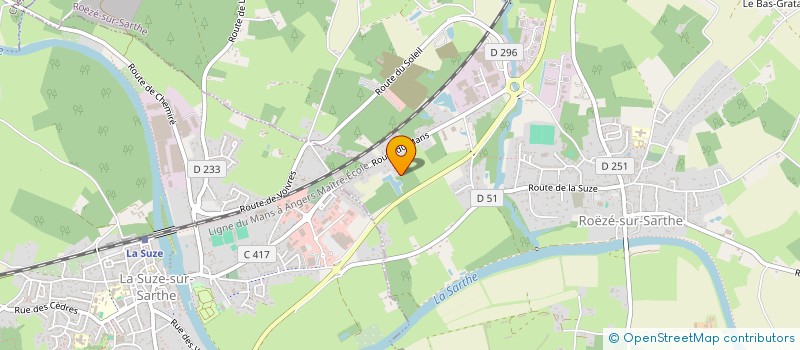 localisation de l'entreprise MONSIEUR EMMANUEL GEVRIN à ROEZE-SUR-SARTHE