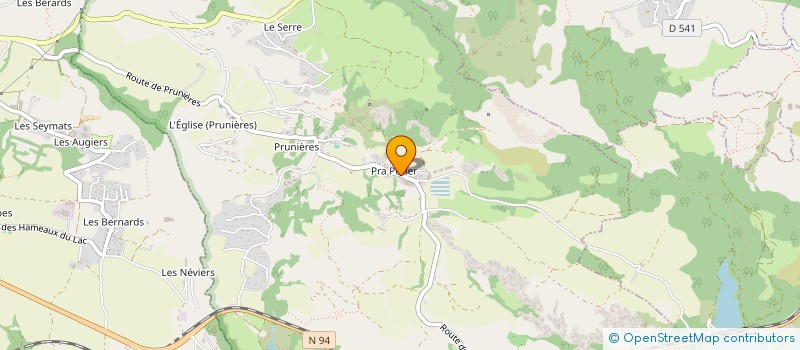 localisation de l'entreprise MONSIEUR EMMANUEL GIROD  PRUNIERES